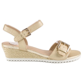 Kylie Sandalias alpargatas con hebilla amarillo