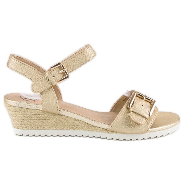 Kylie Sandalias alpargatas con hebilla amarillo