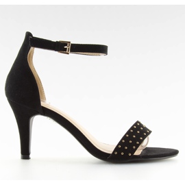 Sandalias con tacón cómodo negro BL0764