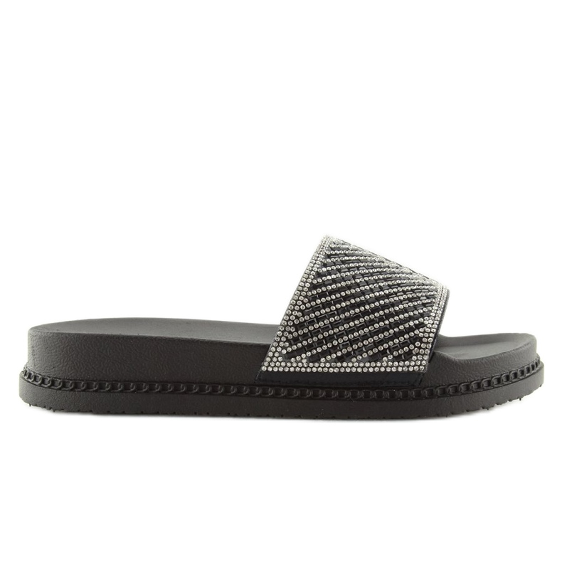 Babuchas negras con circonita 966 Black negro Babuchas negras con circonita 966 Black negro