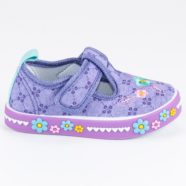 American Club Zapatillas de velcro americanas moradas violeta
