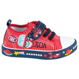 American Club Zapatillas espaciales para niños rojo