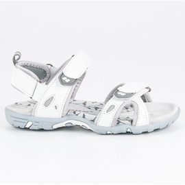 Hasby Sandalias cómodas de velcro blanco