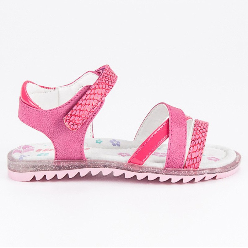 Hasby Sandalias de velcro rosado