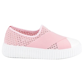 Zapatillas Creepers caladas rosado