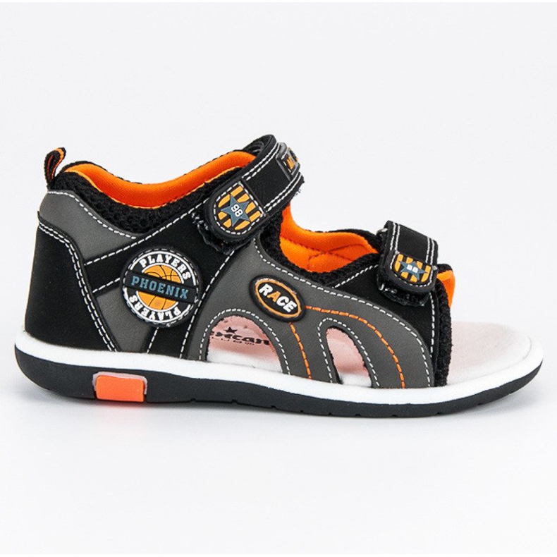 American Club Sandalias americanas para niños negro