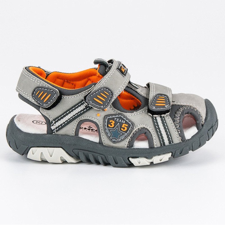 American Club Sandalias de niño americano gris