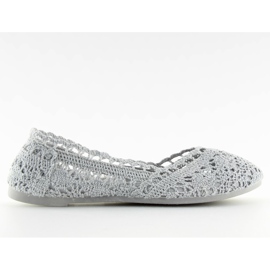 Gris bailarinas con cordones JX59P gris