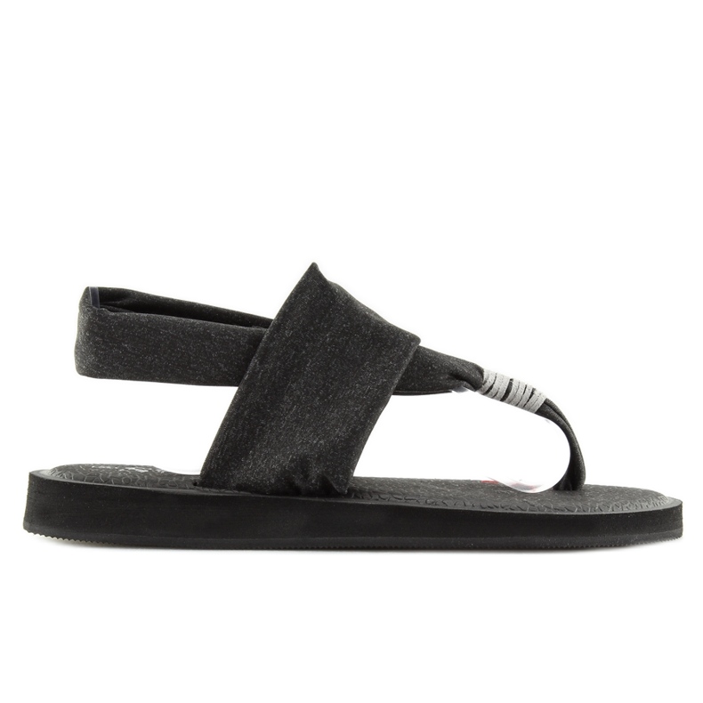 Sandalias algodón negro DD81P