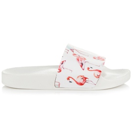 Vices Pantuflas de flamencos blanco