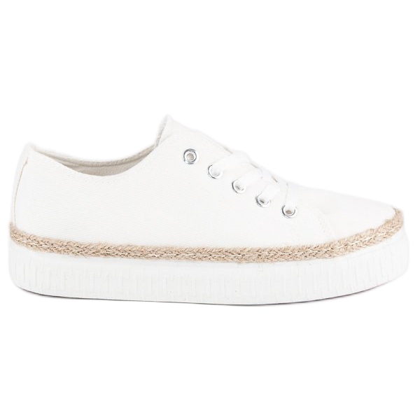 Kylie Creepers con cordones en la plataforma blanco Kylie Creepers con cordones en la plataforma blanco