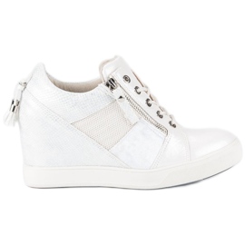 Kylie zapatillas de cuña de moda blanco Kylie zapatillas de cuña de moda blanco
