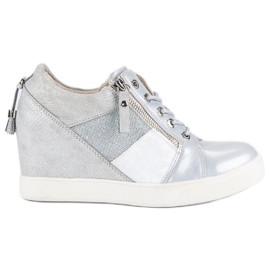 Kylie zapatillas de cuña de moda gris