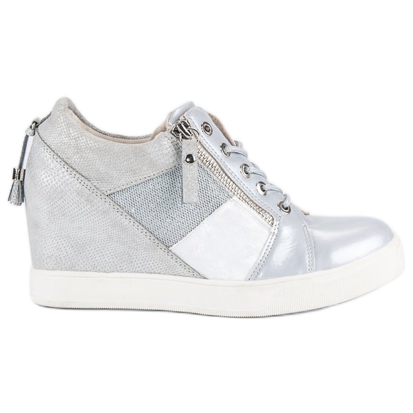 Kylie zapatillas de cuña de moda gris