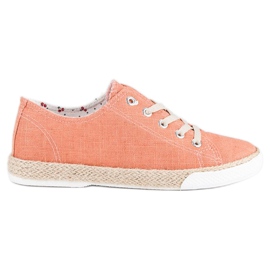 Kylie Alpargatas con cordones naranja