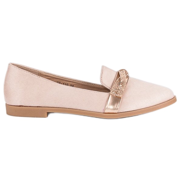 Bestelle Zapatos de ante con cristales rosado