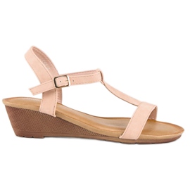 Bello Star Sandalias de verano para mujer rosa