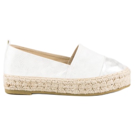 Alpargatas slip-on en la plataforma blanco Alpargatas slip-on en la plataforma blanco