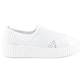 Zapatillas creepers caladas blanco
