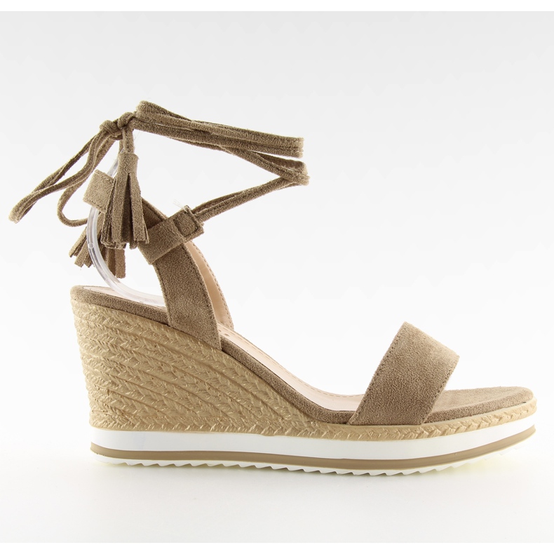 Sandalias con cuña beige JH630 caqui