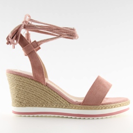 Sandalias rosa con cuña JH630 rosa rosado