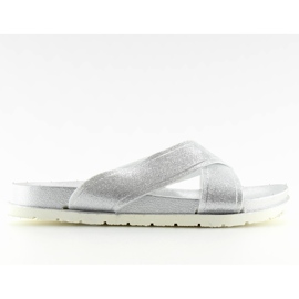 Pantuflas mujer plata CK47P plata gris