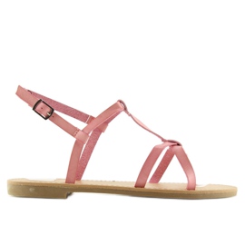 Sandalias fluorescentes rosa rosa golpe de verano