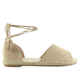 Alpargatas punta abierta beige Z-17 beige