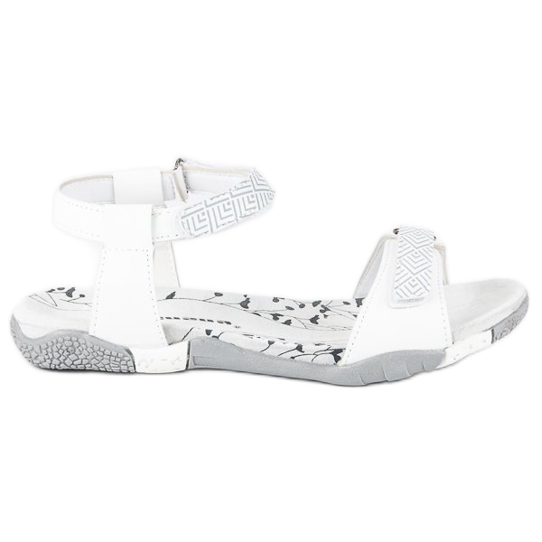 Hasby Sandalias planas velcros blanco Hasby Sandalias planas velcros blanco
