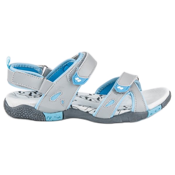 Hasby Sandalias mujer velcros gris