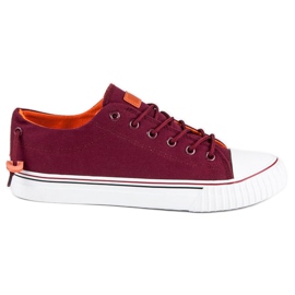 L&H Deportivas hombre burdeos rojo