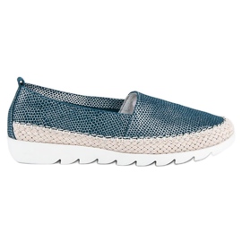 Filippo Alpargatas de piel sin cordones azul