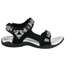 American Club Sandalias de mujer cómodas negro