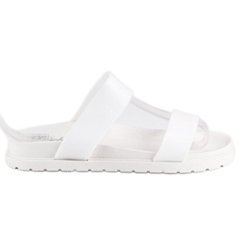 Pantuflas blancas de mujer blanco