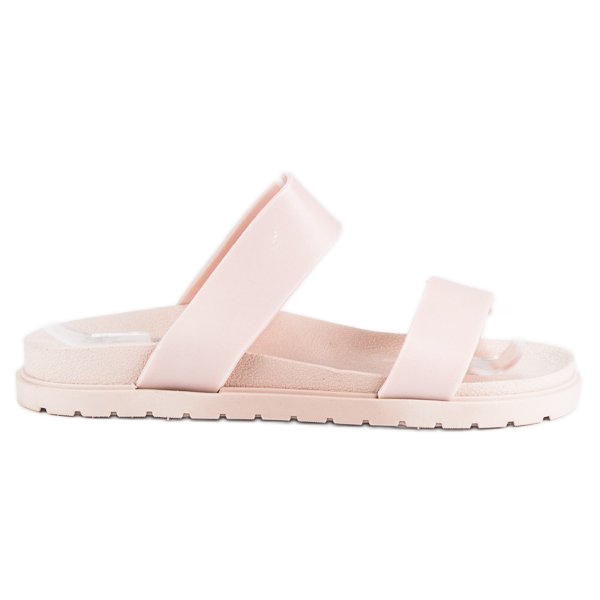 Pantuflas de mujer polvo rosado