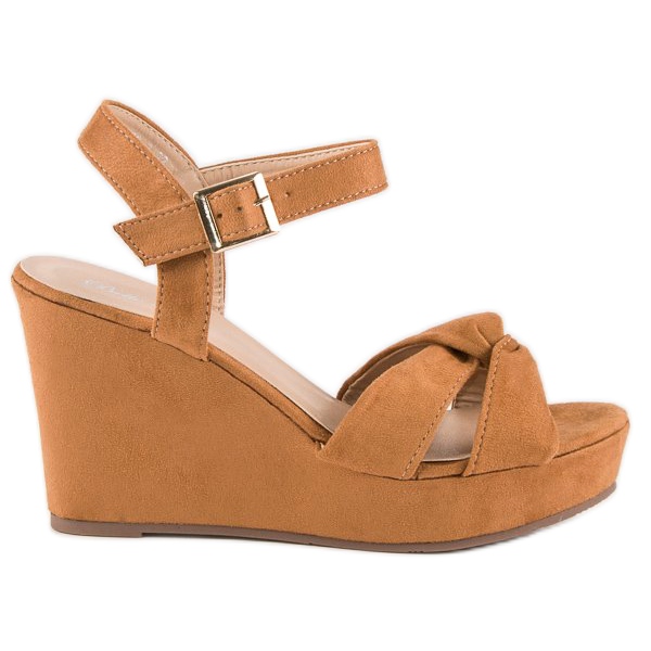 Bello Star Sandalias cuña marrones marrón multicolor