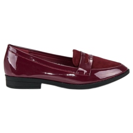 Best Shoes Mocasín lacado burdeos multicolor rojo
