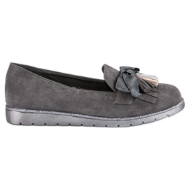 Bestelle Mocasines ante con flecos gris