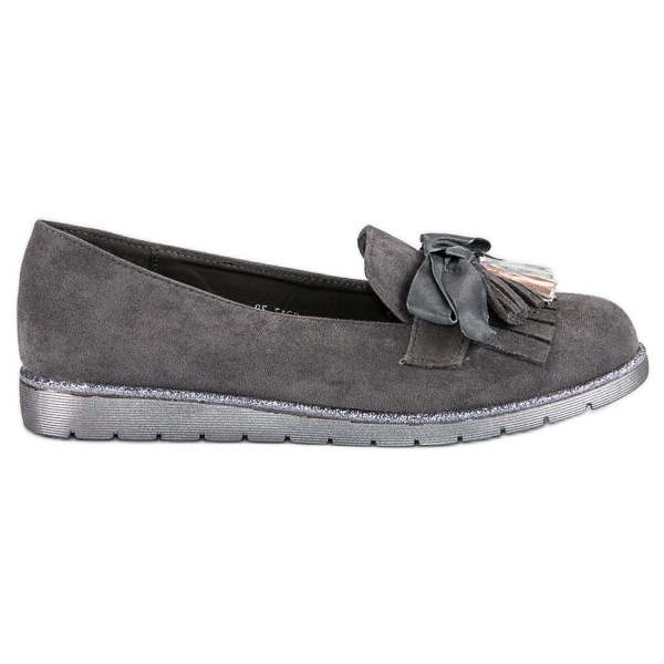 Bestelle Mocasines ante con flecos gris