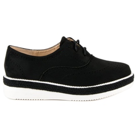 Erynn Zapatos de ante con cordones negro
