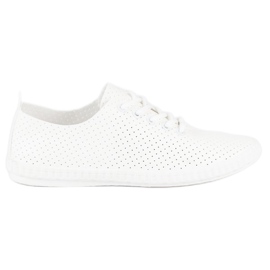 Deportivas blancas con calado blanco