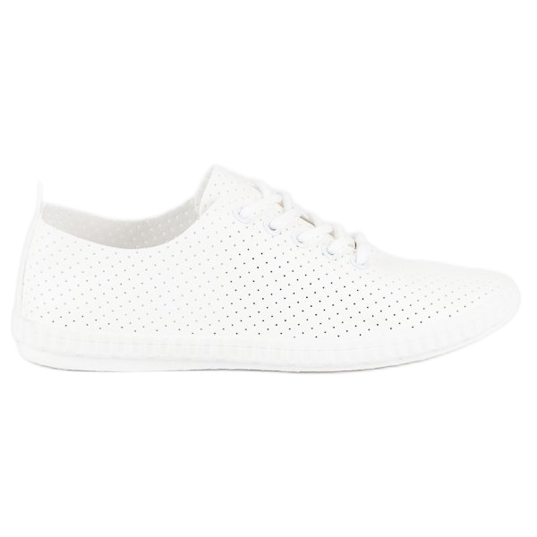 Deportivas blancas con calado blanco