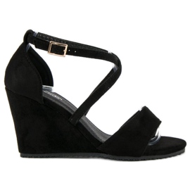 Sandalias de ante negro