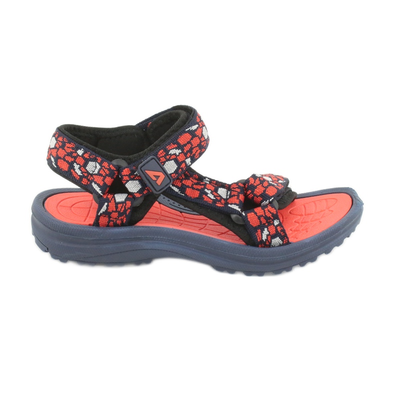 Sandalias American Club 8122 inserción de espuma azul marino naranja