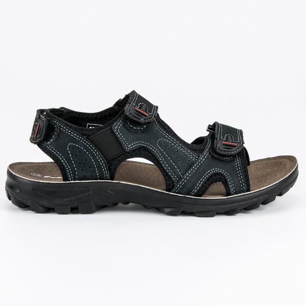 Hasby Sandalias de cuero para niños negro