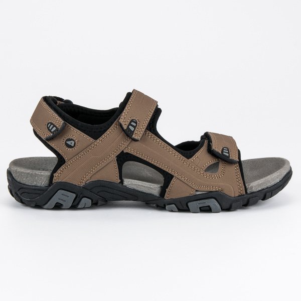 American Club Sandalias de velcro americanas marrones marrón