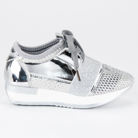 Zapatillas Slip-on Plateadas gris