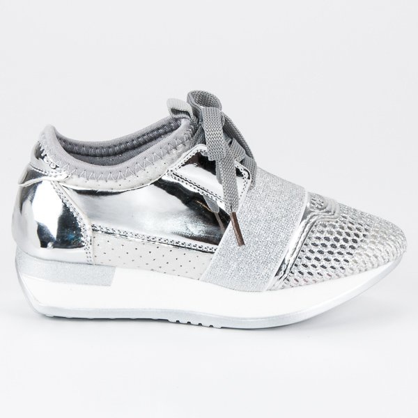 Zapatillas Slip-on Plateadas gris