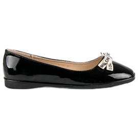 Ideal Shoes Bailarinas lacadas en negro