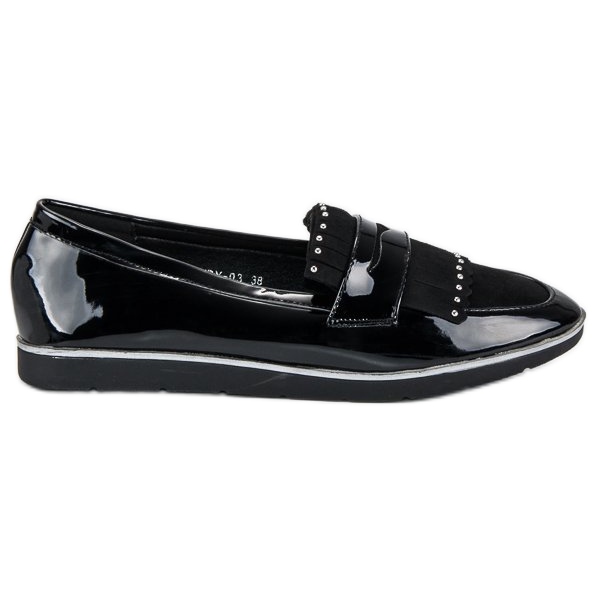 Mocasín lacado negro